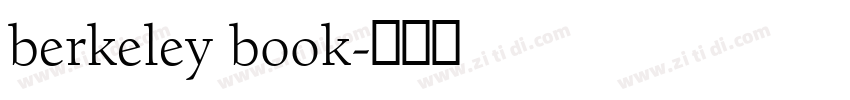 berkeley book字体转换 berkeley book字体转换
